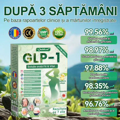 🌿𝑩𝒖𝒊𝒍𝒅𝑳𝒆𝒂𝒇® GLP-1 8-în-1 Fit & Vital Soluție orală – ⏰ O dată pe zi, schimbări vizibile în 7 zile / Pentru obezitate, sănătatea inimii și a sistemului cardiovascular, diabet, apnee de somn, sănătatea intestinelor, probleme articulare și multe altele.🍀