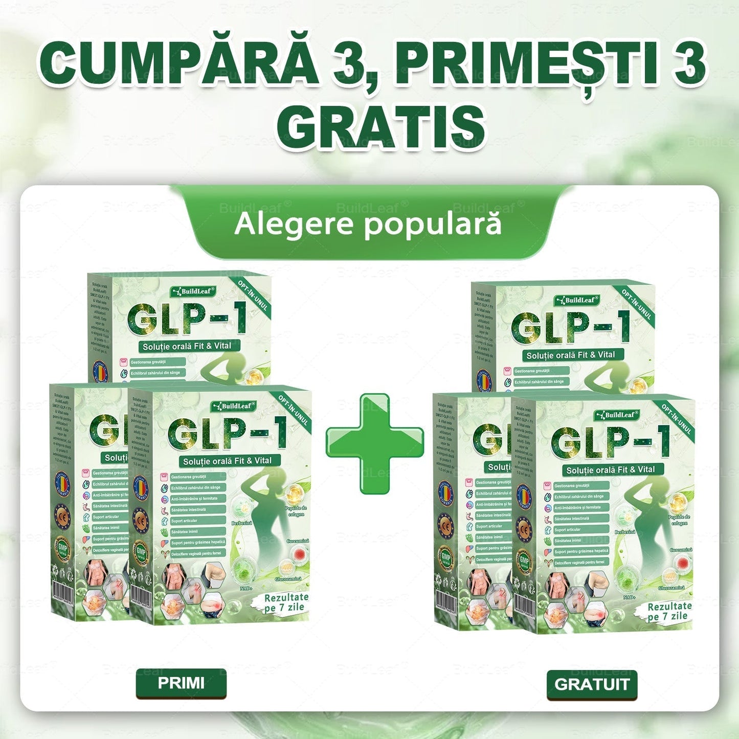 🌿𝑩𝒖𝒊𝒍𝒅𝑳𝒆𝒂𝒇® GLP-1 8-în-1 Fit & Vital Soluție orală – ⏰ O dată pe zi, schimbări vizibile în 7 zile / Pentru obezitate, sănătatea inimii și a sistemului cardiovascular, diabet, apnee de somn, sănătatea intestinelor, probleme articulare și multe altele.🍀